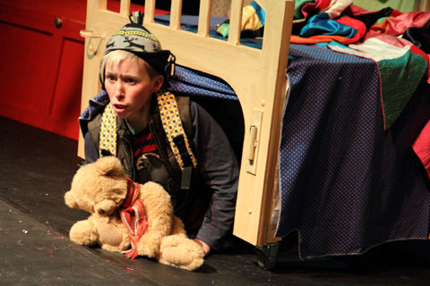 Katy Owen as Will in Plum (and me, Will!). Photo: Farrows Creative