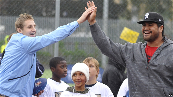 Michael Dawson and offensive lineman Mike Iupati