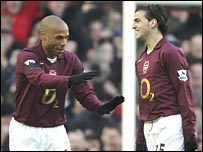 تی يری آنری يکصدمين گل خود را در هايبری به ثمر رساند