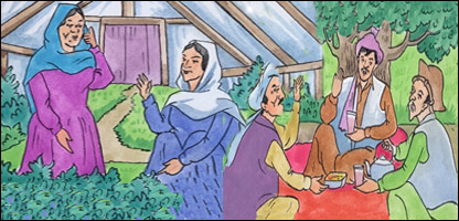 ناظر، سرور و اکبر، غتی و پری گل