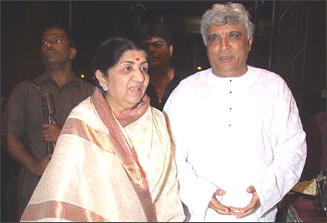 Lata Mangeshkar and Javad Aktar