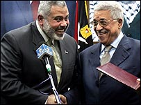 Mahmud Abbas ve İsmail Hanya