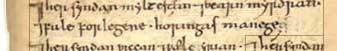 And her syndan myltestran and bearnmyrthran and fule forlegene horingas manege, and her syndan wiccan and waelcyrian,