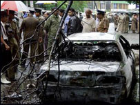 A recent blast scene in Colombo