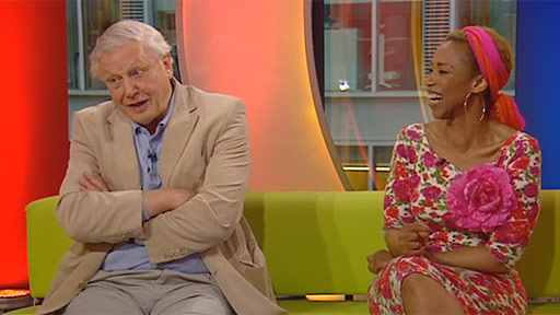 Sir David Attenborough with chatshow host Trisha