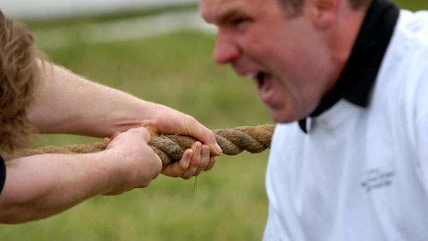 The coaches are always on hand to give encouragement.