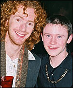 Chris with Harry Potter co-star Devon Murray