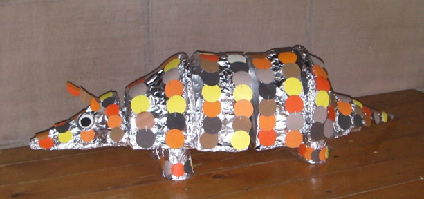 Finshed armadillo model