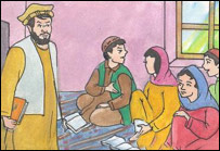 معلم رحيم، شمس، عاقله و پلوشه