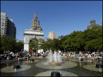 Washington Square Park, em Nova York, onde os organizadores querem fazer a brincadeira 