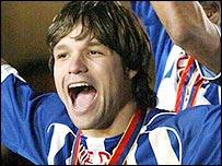 Diego, na comemoração do Mundial Interclubes em dezembro 