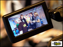 Filming on a camera during the Blast competition