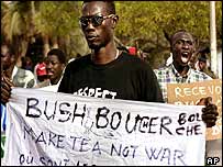 Manifestante senegalês