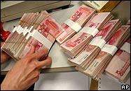 The Chinese currency, the yuan