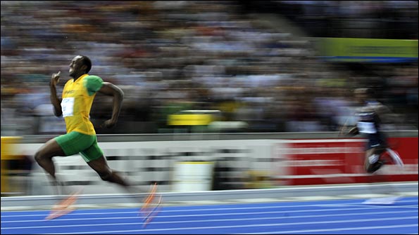 Bolt left his rivals trailing