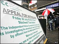 IPCC colocou avisos pedindo que testemunhas da morte de Jean se apresentem