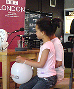 Kids join in at the Rich Mix 94.9 studio