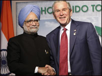 मनमोहन सिंह और जॉर्ज बुश