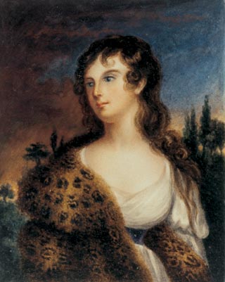 Charlotte Bronte - Woman in Leopard Fur. 