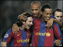 Messi, Ronaldinho e Henry