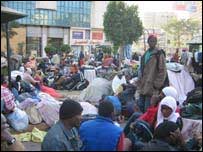 Protesto de refugiados sudaneses no Cairo