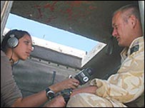 Tulip Mazumdar interviewing UK soldier