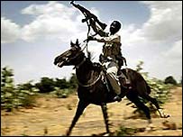 Darfur'daki bir Arap militan