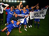 Exeter City players celebrate