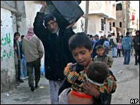 Civís palestinos no Rafah