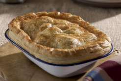 Photograph shows beef and ale pie from ‘It’s all in the Pastry’ course, Betty's Cookery School