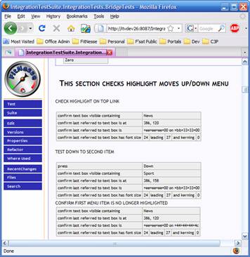Fitnesse Wiki Screenshot
