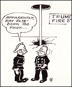 ray clark breakfast show fireman cartoon