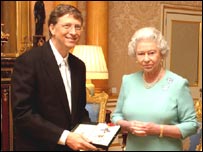 بیل گیتس و ملکه بریتانیا