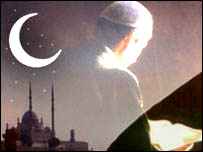 Image of a man at prayer