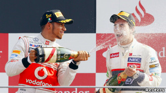 Lewis Hamilton y Sergio Pérez