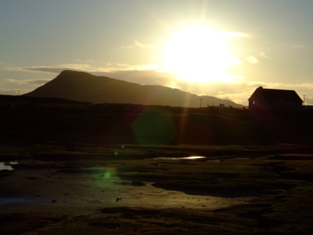 sunrise over Eaval.North Uist