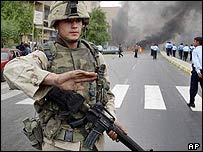 Americký voják v Bagdádu