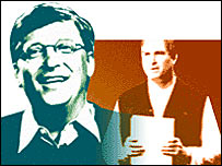 بيل گيتس و استيو جابز دو غول رايانه ای جهان