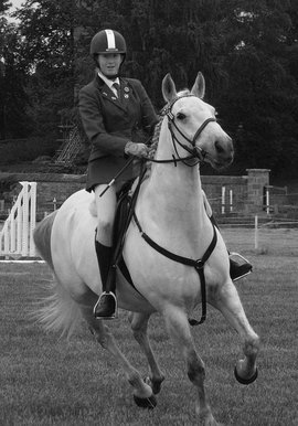 Galloping black and white