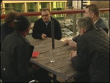 Newcastle United supporters meeting a parliamentary candidate