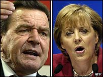 Gerhard Schröder a Angela Merkelová