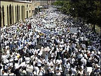 Bogota'da protesto gösterisi