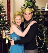 Stacey (Joanna Page) and Gavin (Mathew Horne) enjoy a cracker of a Christmas