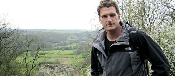 Dan Snow on a walk