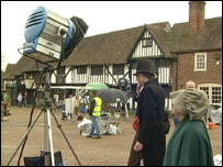 Filming Emma in Chilham