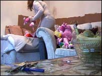 Rebecca in her own flat