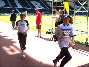 At the finish line