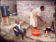 Kenya: ‘Double-Boiled’ – Jompy Stove – a lightweight and inexpensive stove-top device that sits between a cooking pot and an open flame to rapidly boil water