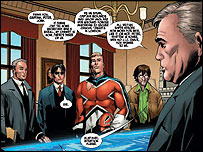 Página do novo Capitão Bretanha (Copyright Marvel Comics)