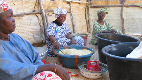 Three of Himba's staff of five